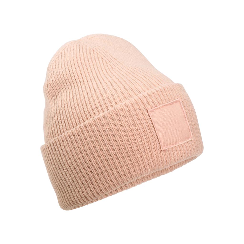 Unisex Adult Tonal Patch Deep Cuffed Beanie