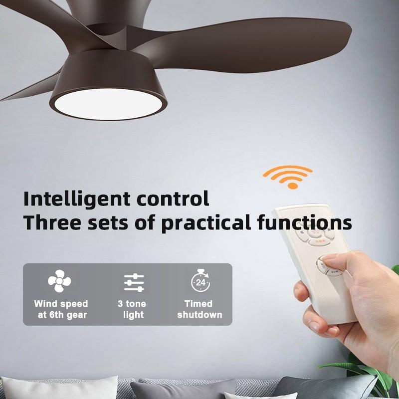 32“ DC Motor Ceiling Fan With Light 6 Speed Adjustable Electric Ceiling Fan Light Frequency Conversion LED Fan Lamp