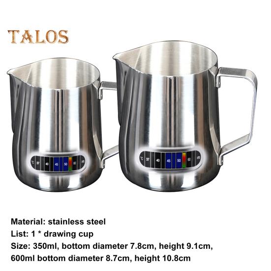 Latte Art Cup, Temperatursensor, verformungssicher, praktisch, langlebig, robust, ergonomisch, Latte Art Cup für die Bar