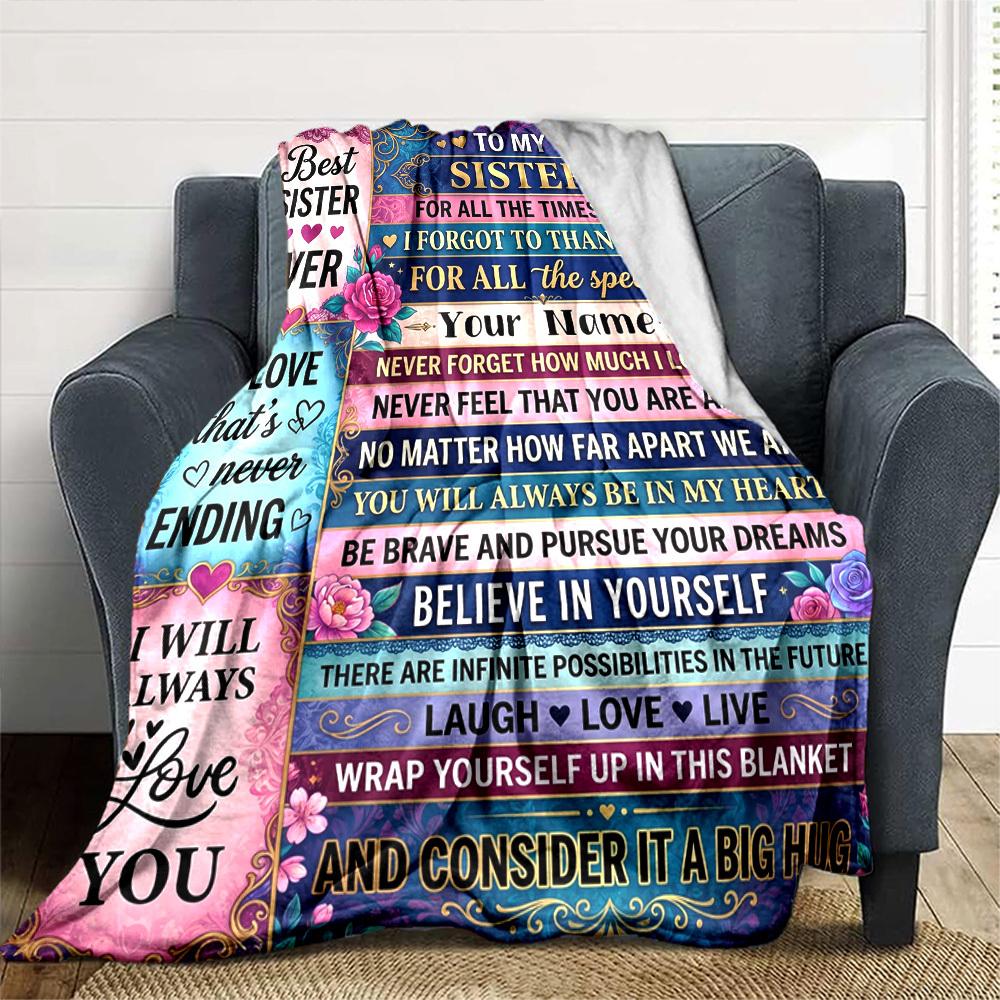 Love And Inspiration Cozy Blanket Ultrasoft Great For Sofa Couch Office Bed Picnics Four Seasons Universal Versatile Accessory Unique Gift For Family