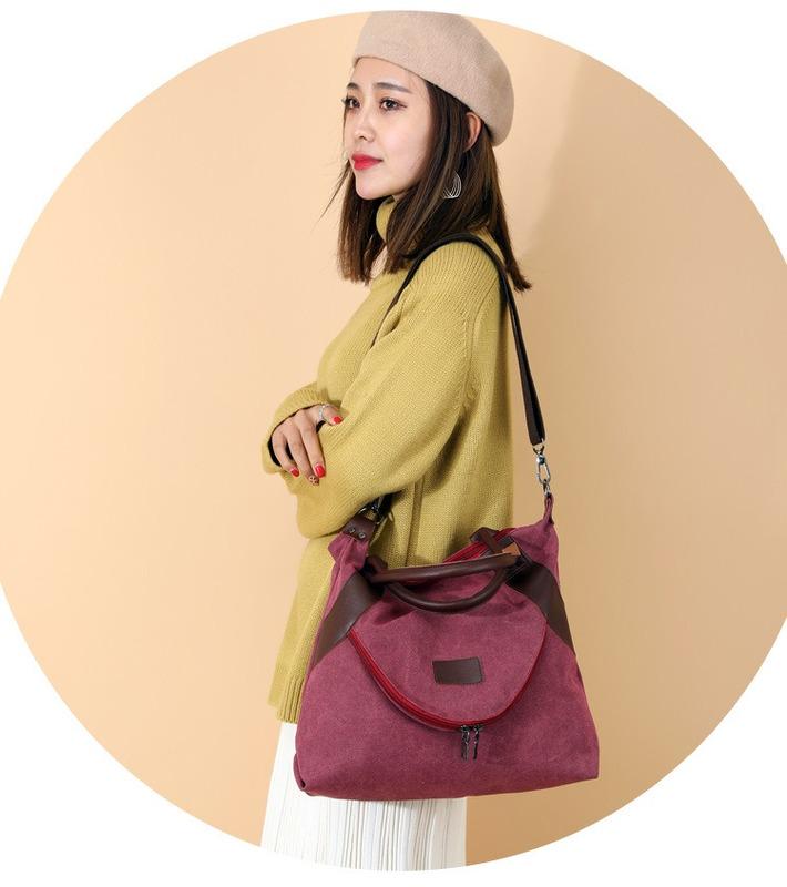 SCIONE Geantă de pânză pentru femei, geantă de umăr pentru femei, ocazională, de modă