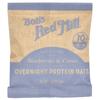 Bob's Red Mill Overnight Protein Oats, Whole Grain, Blueberries & Cream, 4 Pack, 60g (2.12oz) Each