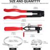 10pcs CV Boot Clamps Pliers Kit, Ear Boot Tie Pliers,Stainless Steel Universal Adjustable AXLE CV Joint Boot Crimp Clamp Kit,Hose Axle Plier CV Clamp