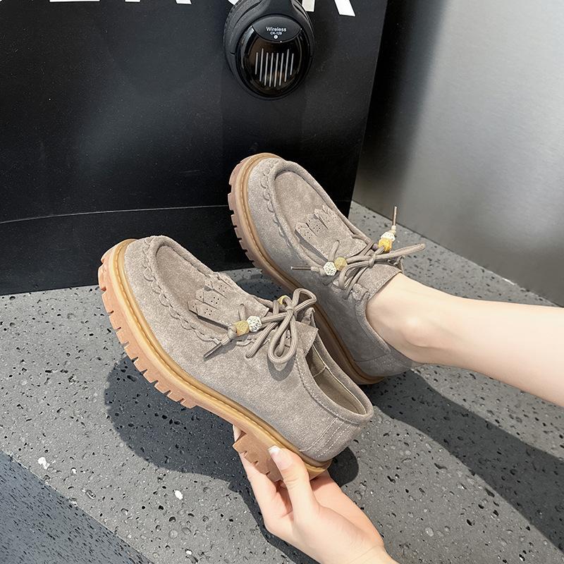 Fashion NEWFashionable Tassel Women Shallow Mouth Single Shoes Spring New Item Suede Quality Comfortable And Elegant Flat Shoes