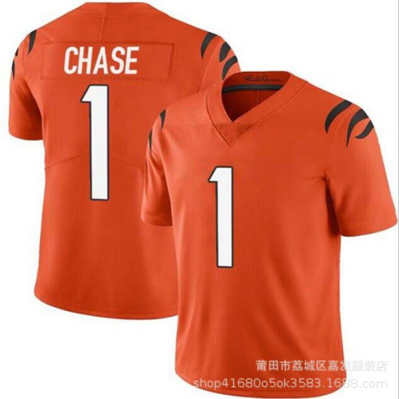 Camiseta de Fútbol NFL Cincinnati Bengals para Hombre Nombre Número Personalizado Algodón Camisa Deportiva Otoño