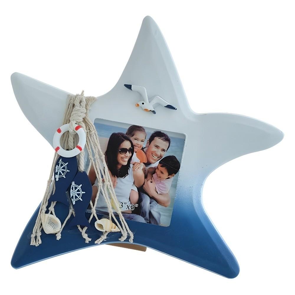 Unique-shaped Nautical Decor Frame 3-inch Instant Photo Frame Ocean-Themed Photo Frame  Coffee Shop