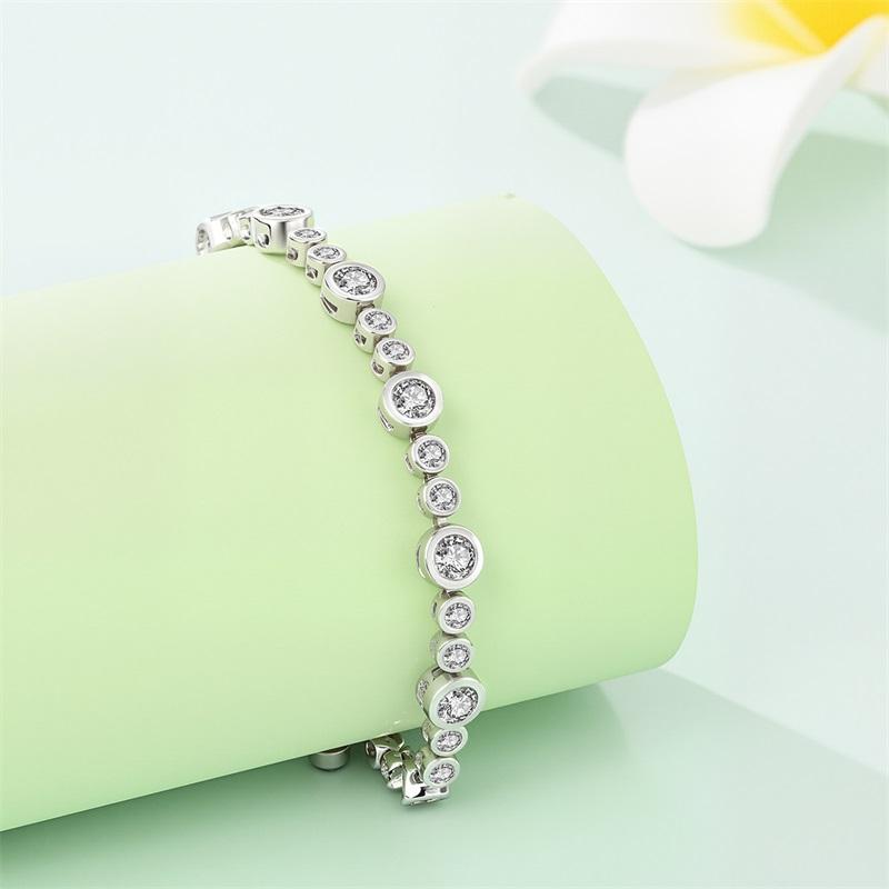 Original 925 Silver Starry Sky Bubble Bracelet For Women Fine Anniversary Valentine's Day Jewelry Gifts