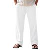 Linen Breathable Wide-legged Trousers Men's Models Summer and Autumn Thin Section Loose Sports Loose Straight Casual Trousers Male