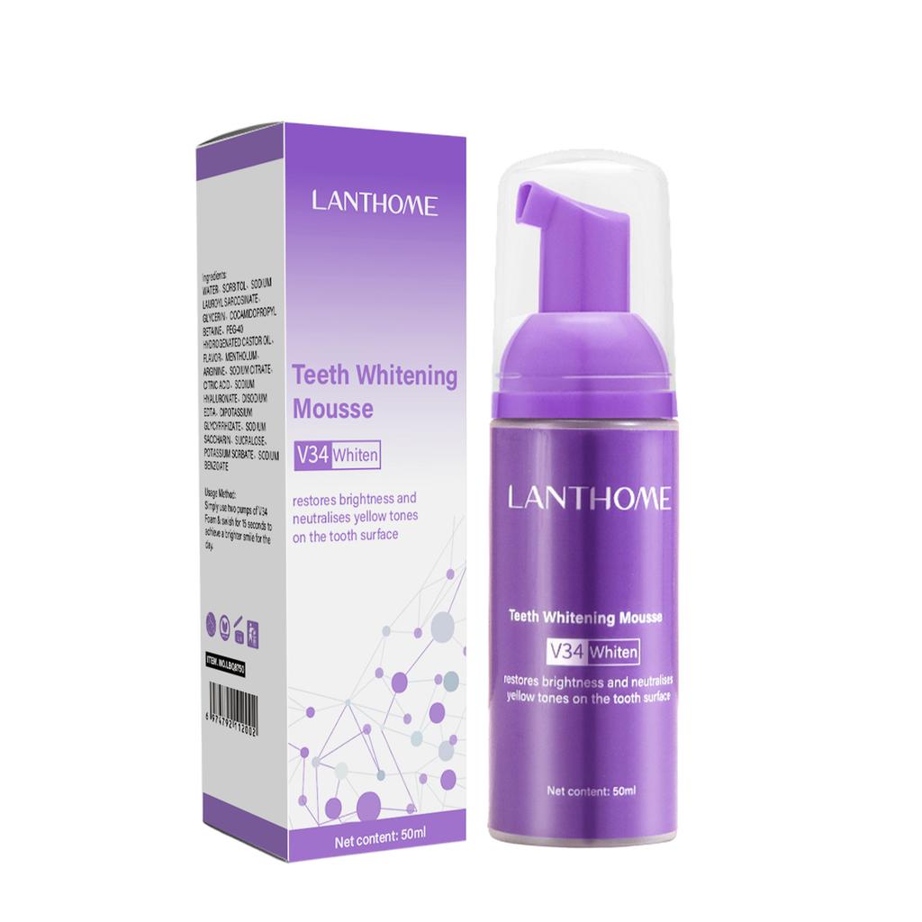V34 Teeth Whitening Mousse – Stain Remover & Breath Freshener