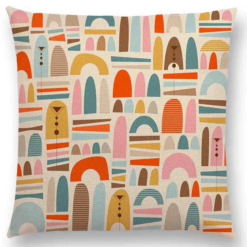 Cartoon Sofa Überwurf Kissenbezug Bunte Tiere Vogel Katze Reh Pfau Eule Blumen Lied Kissenbezug