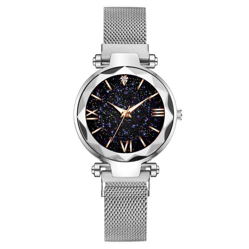 Reloj Mujer Luxury Starry Sky Women Watches Magnetic Mesh Belt Band Watch Women's Fashion Dress Wristwatch Zegarek Damski