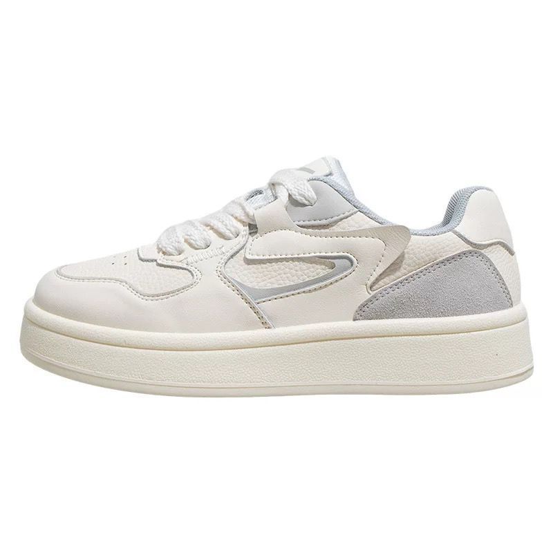 Platform White Shoes Women's 2024 Spring and Autumn New Versatile Shoes Ins Tide Niche Students Sports and Leisure Board Shoes