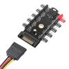 Newest 1 to 10 PC Cooling Fan Hub Splitter LED Cable PWM SATA 12V Power Supply Speed Controller Adapter For Bitcoin Miner Mining