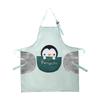 Waterproof & Oil-Proof Cartoon Animal Apron with Large Pocket for Autumn and Winter