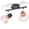 VidaXL Plafonnier avec 2 Projecteurs Lampe de Plafond Eclairage Lustre Luminaire de Salon Salle de Séjour Maison Intérieur 244389