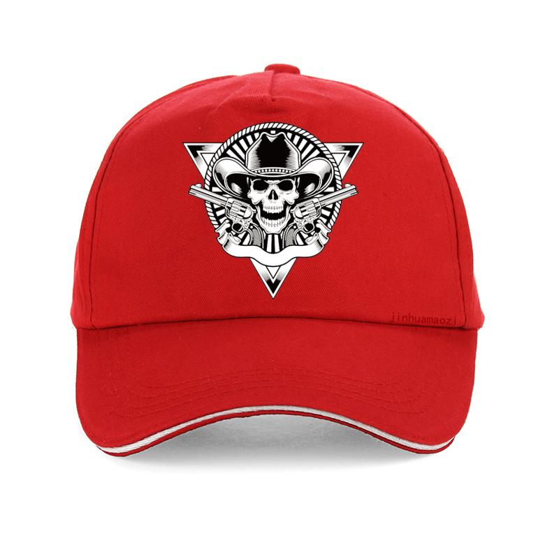 Double Gun Skull Men'S Baseball Cap Punk Style 3D Print Rock Skull Men Cowboy Hat Outdoor Casual Adjustable Snapback Hats Bone