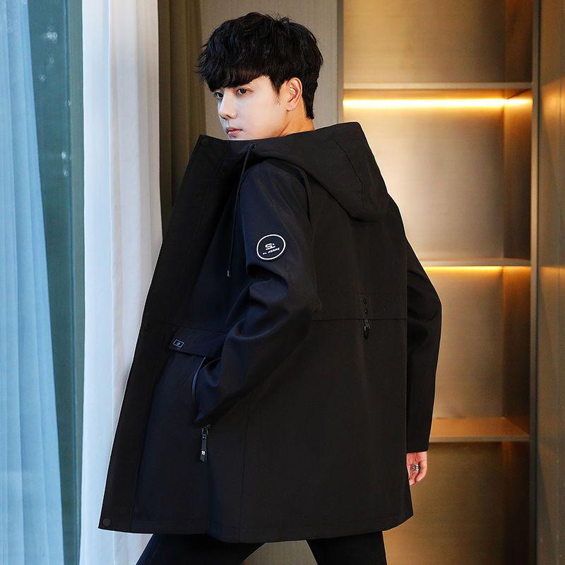 

Осенне-зимнее мужское толстое пальто корейского производства, модная рабочая куртка, ветровка, модная брендовая мужская куртка 3XL