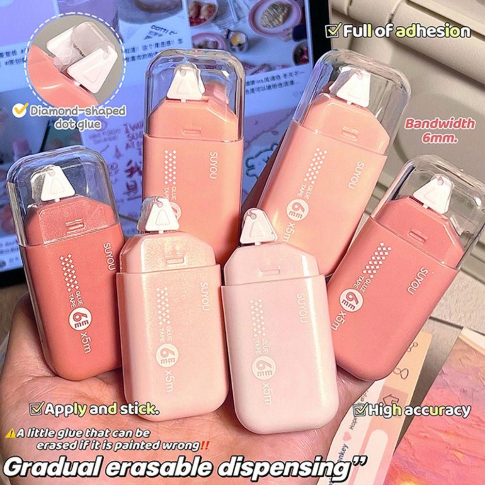 6pcs Diamond-shaped Dot Glue Tape Gradient Color Double-sided Adhesive Tape  Gift