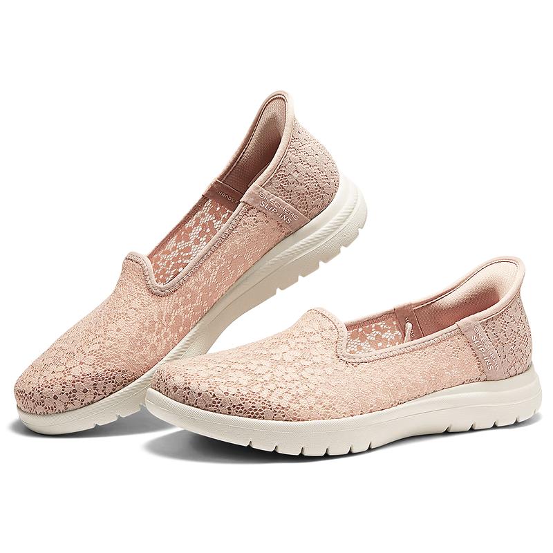 Skechers Women s Lightweight Breathable Slip-On Lace Flats 138188 37