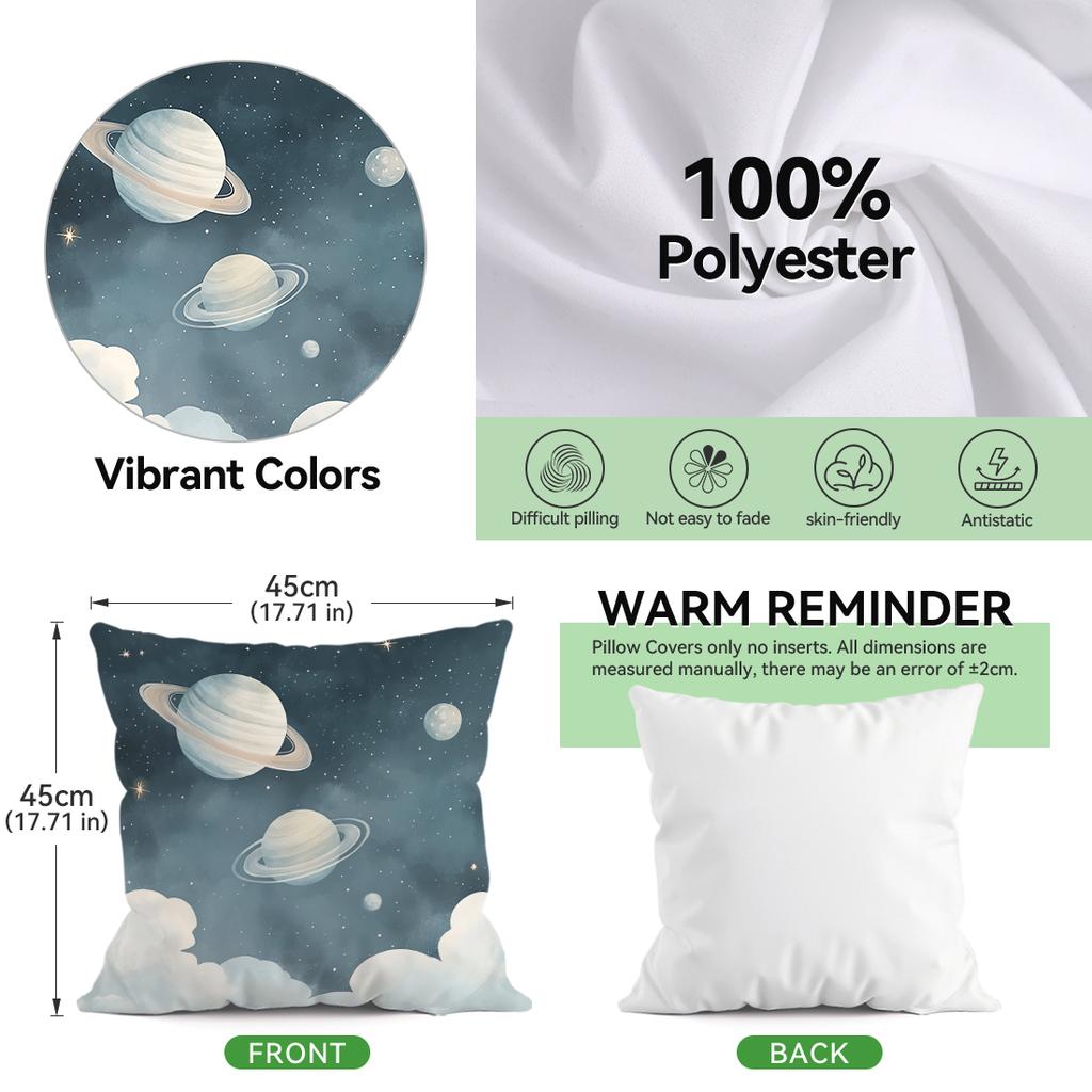 Watercolor Space Theme Cushions Pillowcase Cushion Cover Throw Pillow Sofa Decoration Pillowcover Home Car Sofa Decor
