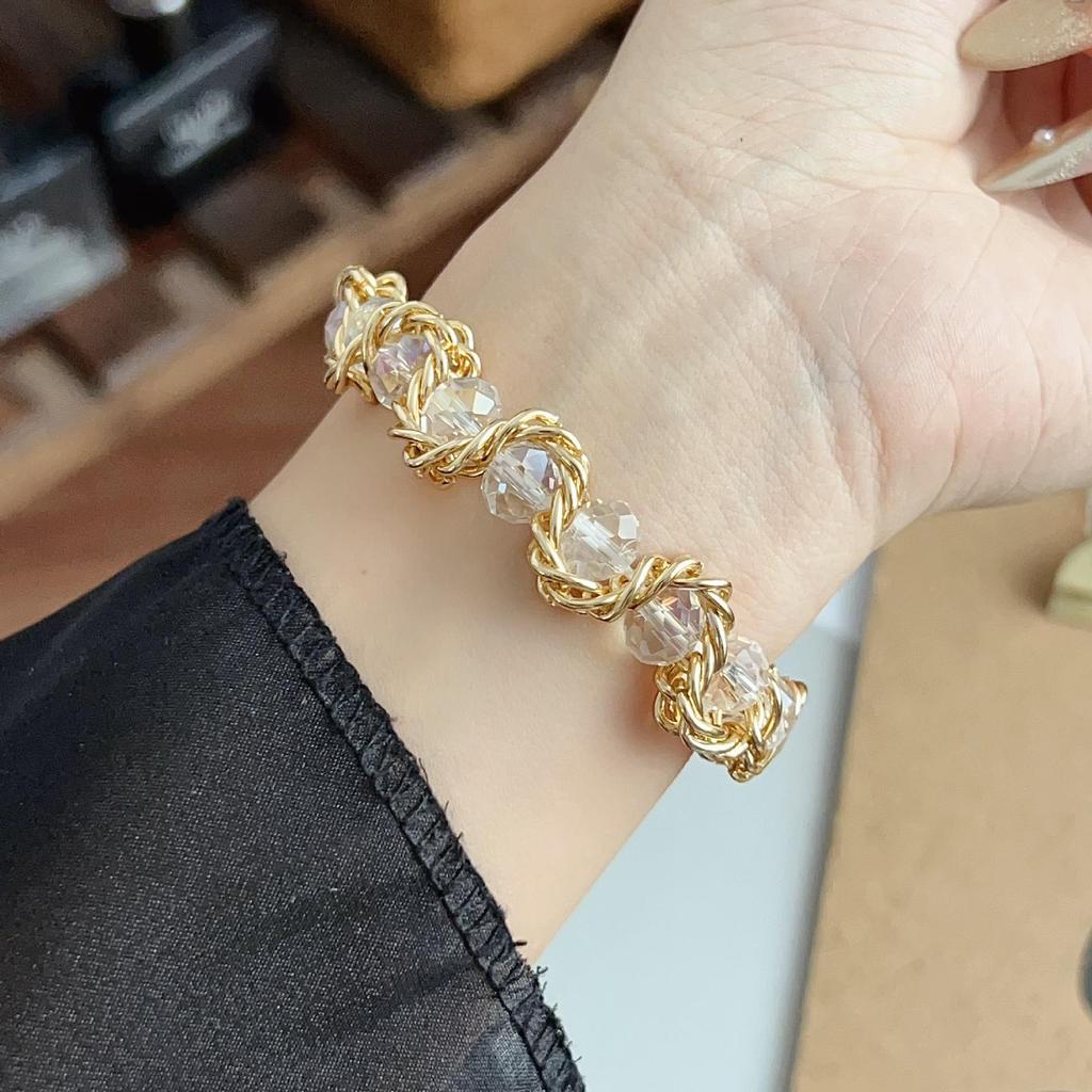 Compatible Apple Watch Crystal Beaded Elastic Strap Band for Series 10