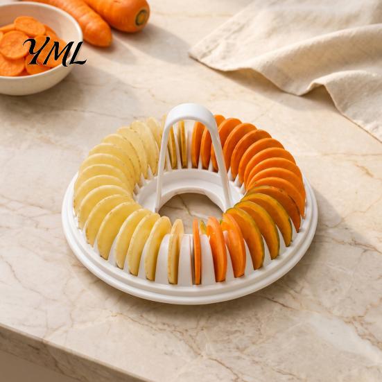 Haushaltsküchenzubehör Mikrowellen Kartoffelchip-Hersteller, Edelstahl-Schneider DIY Knuspriger Snack Gemüse für Chipskocher, Gesundes Ölfreies Hausgemachtes Werkzeug