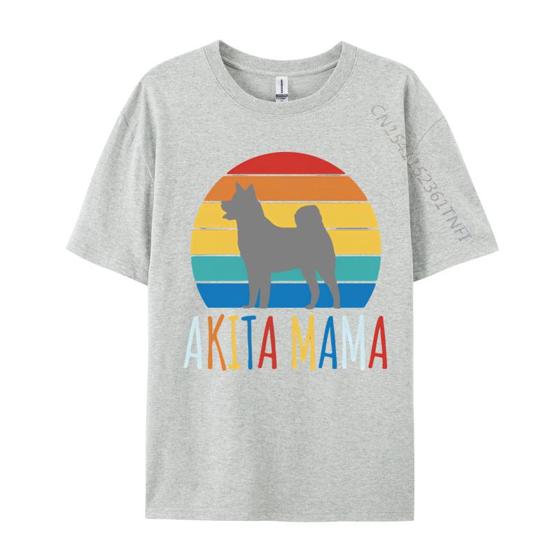 Akita Mommy Mama Dog Cute Akita Tshirt Black Cotton Tops T Shirt Funny Comics T Shirt Graphic Cotton Tees Clothing