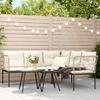 VidaXL Garden Sofa with Cushions L-shaped Black Steel Textilene, Outdoor Sofa, Garden Seat, Lounger of 4008109