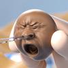 1pc Yawning Character - Funny Water-Spraying Ugly Head Figure with Expressions, Travel Game, Pocket Toy for Pranks and Relax