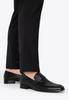 Wittchen Men's Genuine Leather Moccasins With Metal Logo Black Black Genuine Leather