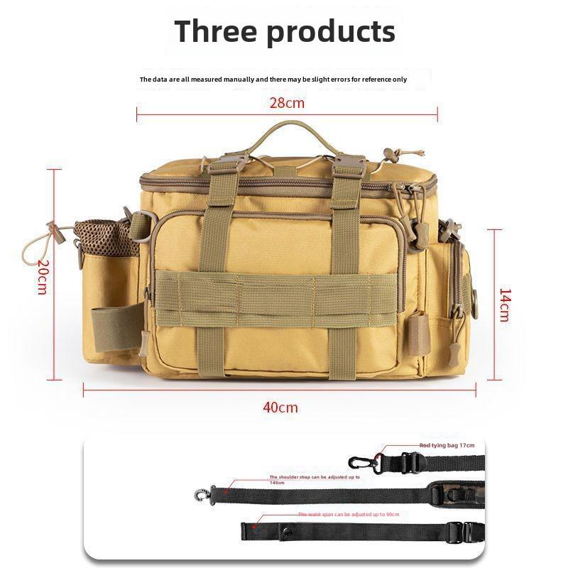"Luya Multifunctional Waterproof Fishing Gear Waist & Messenger Bag – Large Capacity Rod & Storage Bag"