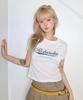 ROLAROLA [Lora Lora X Koo Hyomin] Vintage Crack Logo Mini T-Shirt White