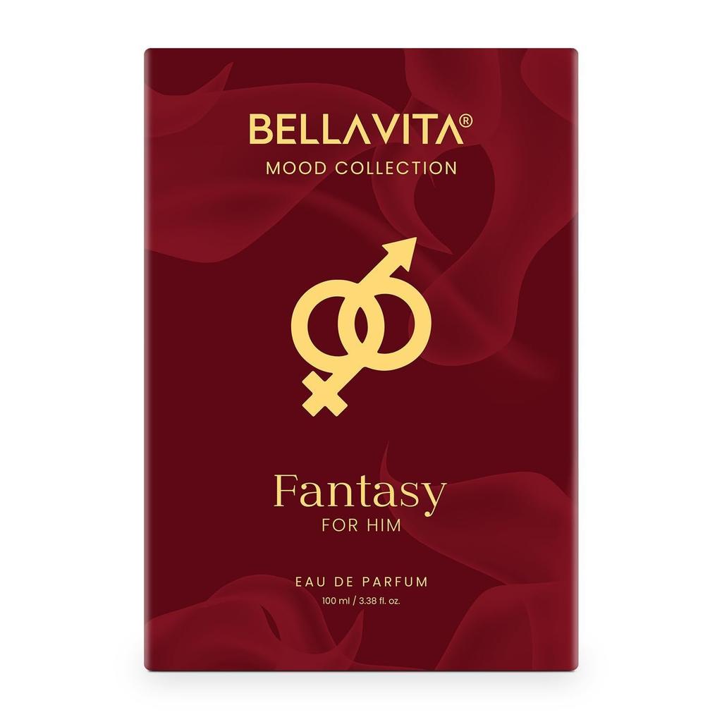 BELLAVITA Mood Collection Fantasy | Langanhaltendes Eau De Parfum für Herren | mit Apfel, Zimt, Moschus und Vanille | Fruchtiger & Würzig-Premium-Duft