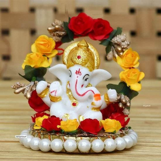 @ Indian Traditional Lord Ganesha Statue For Home Temple 120Gm
