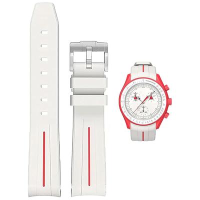 20mm Řemínek k hodinkám a Gumový řemínek k hodinkám se Silikonem Vodotěsný a Obsahuje Nástroj na úpravu a Pružinu Omega, Swatch, MoonSwatch, Omega,