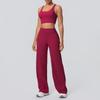 Sexy Sport-BH mit Kreuzrücken & High-Waist Yoga-Hosen Set - Schnelltrocknende Fitnessbekleidung