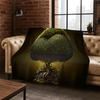 Tree of Life Nordic Mythology Yggdrasil Nature Cartoon Flannel Blanket Soft Throw Blanket for Bedroom Living Room Bed Travel Kid