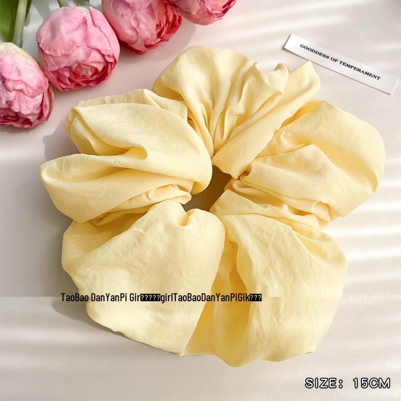 Korean Princess Style Yellow Scrunchie for Women and Children 2025