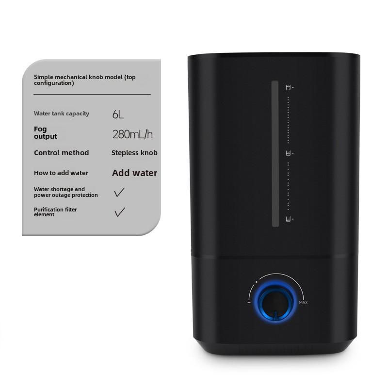 Umidificatore 6L Umidità Costante Intelligente, Grande Capacità e Design Silenzioso, Umidificazione Sana, Design Multifunzionale