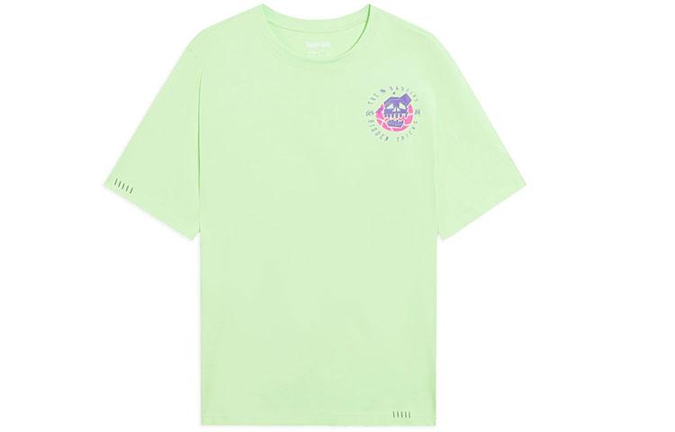 Li Ning T Shirt Men s Fluorescent Ice Green AHSS389-1 L