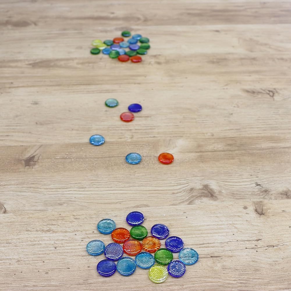 Japanese-made traditional toy glass marbles with net (1.6cm diameter) 12-piece set