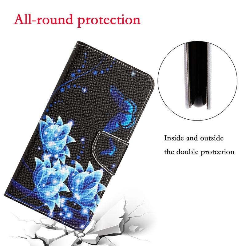 Custodia a libro con stampa in pelle per telefono flip Samsung Galaxy A53 A13 A33 A73 A52 A12 A22 A32 A42 A72 A52S 5G Custodia Portafoglio Copertina a Libro Coque