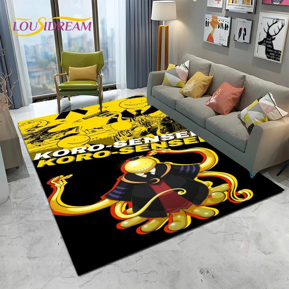 Cartoon Assassination Classroom Anime Carpet Rug for Home Living Room Bedroom Sofa Doormat Decor,kid Area Rug Non-slip Floor Mat