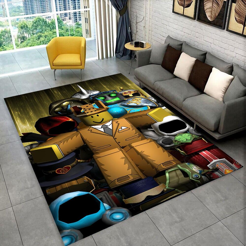 

3D Мультяшний Килим-Килимок R-Robloxs Game для Дитячої Кімнати, Спальні, Вітальні, Дивана, Вхідних Дверей Будинку, Килимок для Зони, Нековзкий Килимок для Підлоги, Подарунок 80x120cm