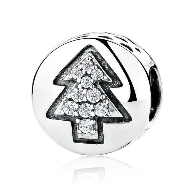 New Christmas Gift Red Strawberry Tree Hat Diy Bead Fit Original Charms Silver 925 Bracelet For Girl Fashion Jewelry