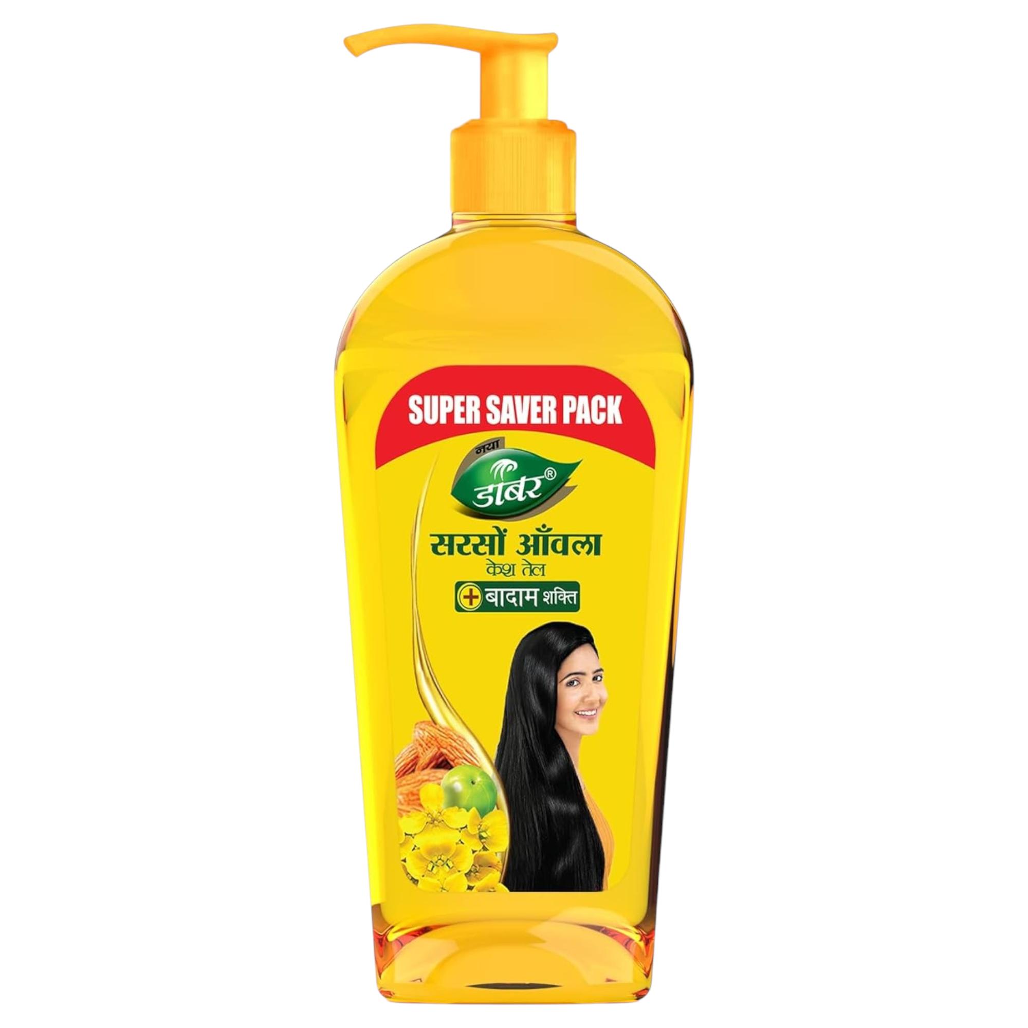 

Dabur Sarson Amla Hair Oil 600ml | Strengthens Follicles, Reduces Frizz & Hair Fall | Nourishes Dry Damaged Hair With Natural Shine