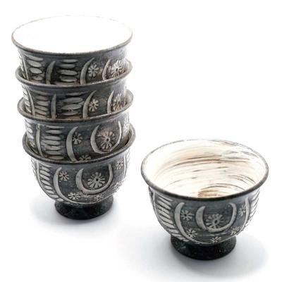 Okadaen Tea Utensils Kumide Tea Bowl Tawarate Set of 5