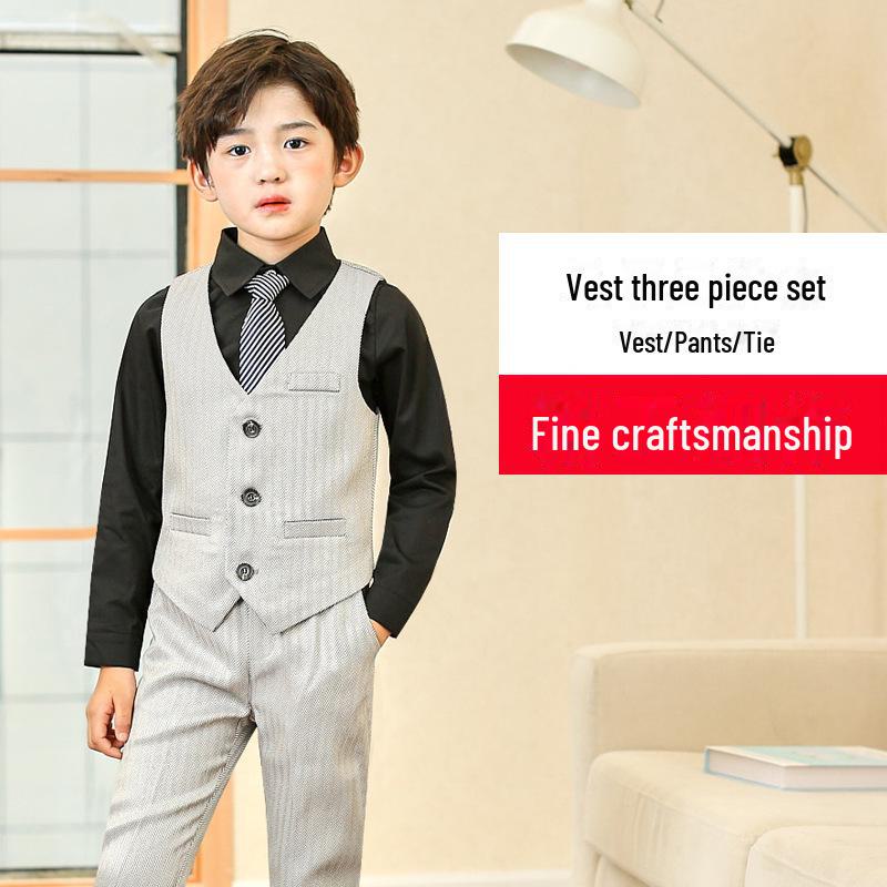 Boys' Autumn and Winter Formal Suit for Weddings and Events – Children's Dress Coat Set