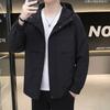Autumn and Winter New Jacket Men's Tooling Jacket Youth Windproof Waterproof Outdoor Jacket Hooded Jacket Solid Color