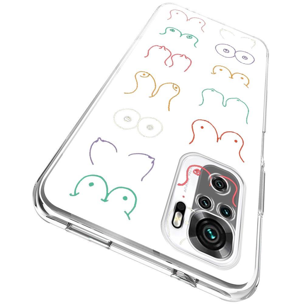 Titten Kunstdruck Soft Clear Handyhülle für Xiaomi Redmi Hinweis 12 10C 10 11 9 8 Pro Plus 9S 7 8T 9T 9A 8A 9C K50 K40 Gaming Cover